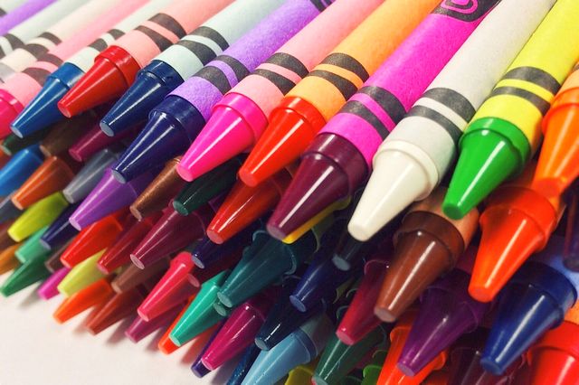 fresh crayola crayons stack